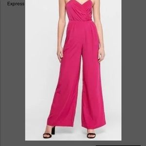 Express Strapless Jumpsuit - NWT Size 8 -Hot Pink Fuchsia